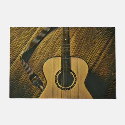 Gifts for a musician guitarist deurmat (Voorkant)
