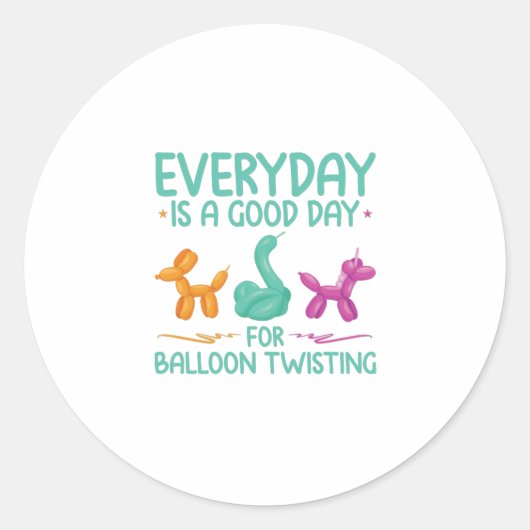 Gifts for Balloon Artists | Balloon Twister Clown Ronde Sticker (Voorkant)