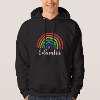 Gifts For Educator Rainbow Cute Educator Hoodie
