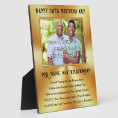 Gifts for Father's 50th Birthday, Any Relationship Fotoplaat (Zijkant)
