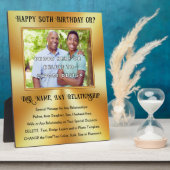 Gifts for Father's 50th Birthday, Any Relationship Fotoplaat (Zijkant)