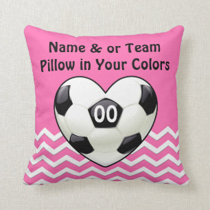 Gifts for Girl Soccer Players, Jouw tekst and Colo Kussen