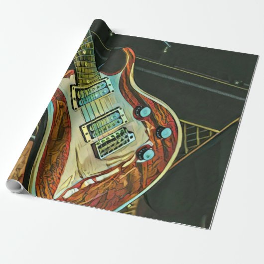 Gifts for gitarist cadeaupapier (Uitgerold)