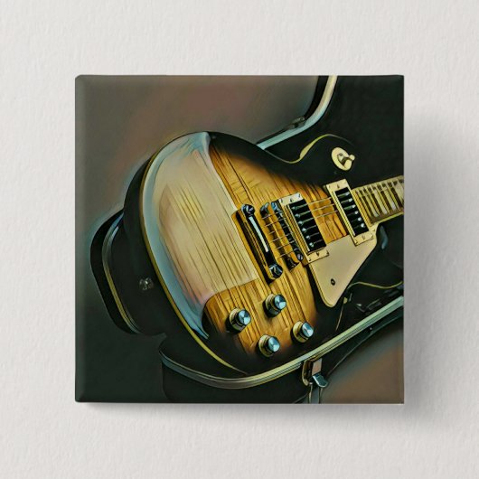 Gifts for gitarist vierkante button 5,1 cm (Voorkant)
