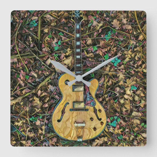 Gifts for gitarist vierkante klok (Voorkant)