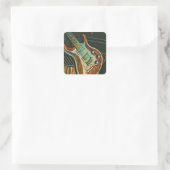 Gifts for gitarist vierkante sticker (Tas)