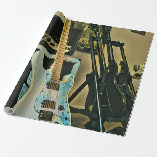 Gifts for guitar lovers cadeaupapier (Uitgerold)