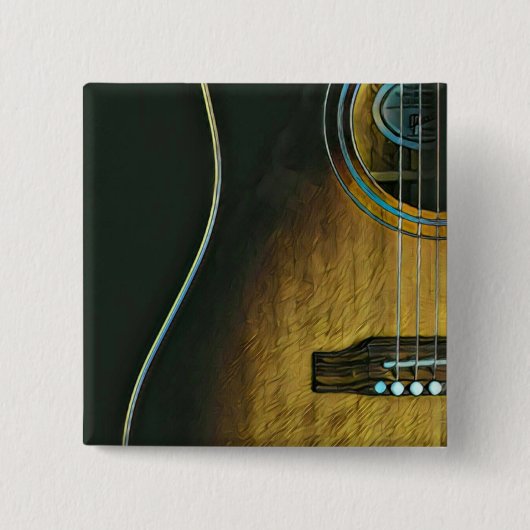 Gifts for guitar lovers vierkante button 5,1 cm (Voorkant)