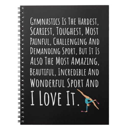Gifts For Gymnastics Lover Gymnast Girls Sports Notitieboek (Voorkant)
