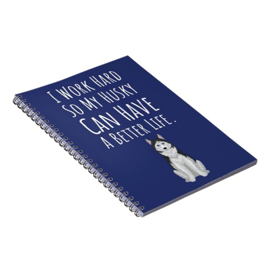 Gifts For Husky Owners Lovers Pet Siberian Dog Notitieboek (Rechterzijde)