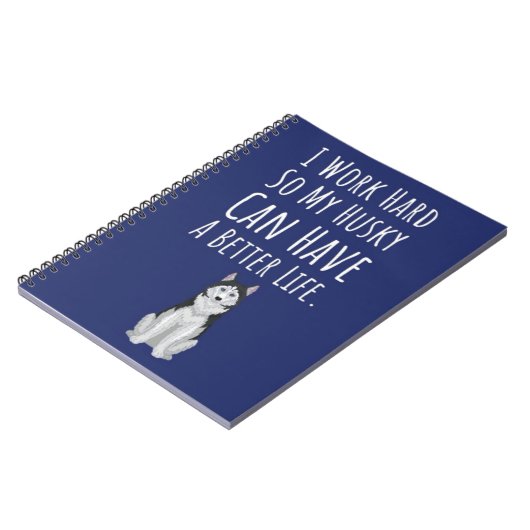Gifts For Husky Owners Lovers Pet Siberian Dog Notitieboek (Linkerzijde)