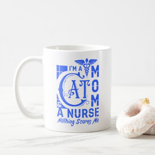 Gifts for Nurse Cat Mom Koffiemok (Met donut)