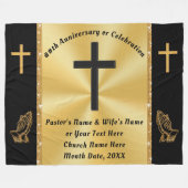 Gifts for Pastor and Wife Jubileum, Birthday, Fleece Deken (Voorkant (Horizontaal))