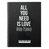 Gifts For Piano Enthusiasts Player Music Musician Notitieboek (Voorkant)