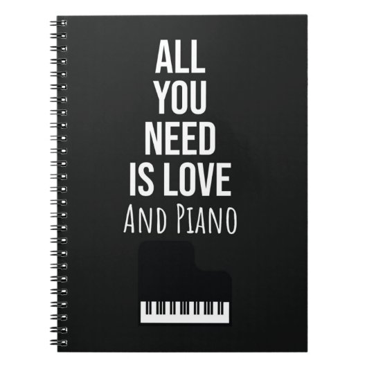 Gifts For Piano Enthusiasts Player Music Musician Notitieboek (Voorkant)