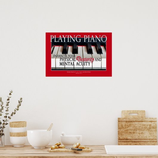Gifts for Piano Students - Piano Education Poster (Keuken)