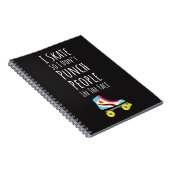 Gifts For Roller Derby Players Skating Team Quote Notitieboek (Rechterzijde)