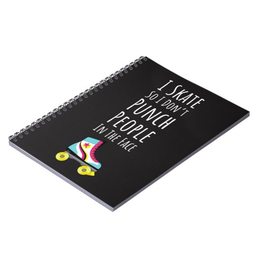 Gifts For Roller Derby Players Skating Team Quote Notitieboek (Linkerzijde)