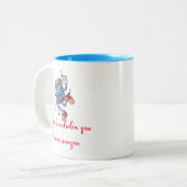 Gifts for Valentine day funny melody Tweekleurige Koffiemok (Voorkant links)