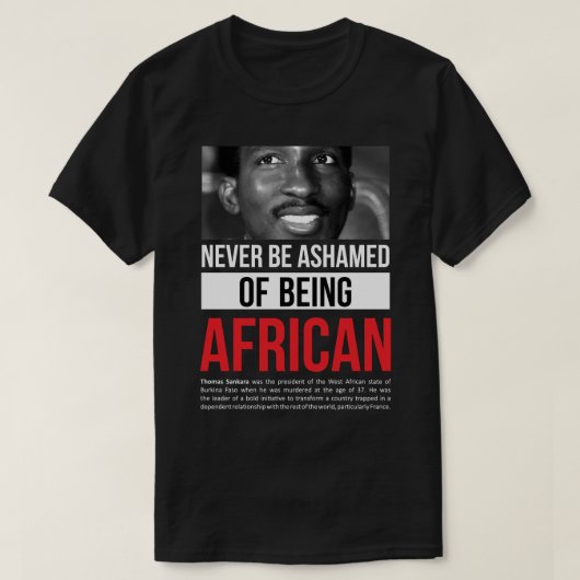 Gifts For Women Thomas Revolutionary Sankara Graph T-shirt (Design voorkant)