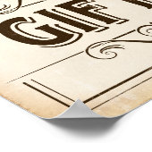  GIFTS-gebarentafdruk Poster (Hoek)