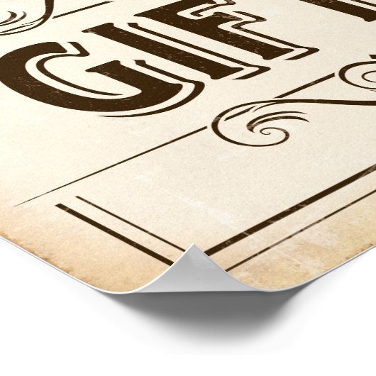 GIFTS-gebarentafdruk Poster (Hoek)