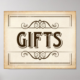  GIFTS-gebarentafdruk Poster