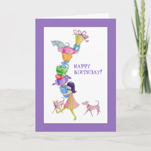 Gifts Girl Birthday Card Kaart