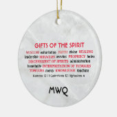 GIFTS HOLY SPIRIT | Monogram | CHRISTELIJK Keramisch Ornament (Links)