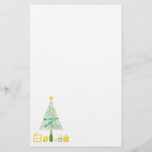 Gifts kerstboomgroen briefpapier