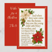 Gifts of Grace – Matthew 2:11 Christmas Blessing Feestdagenkaart (Voorkant / Achterkant)
