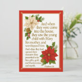 Gifts of Grace – Matthew 2:11 Christmas Blessing Feestdagenkaart (Staand voorkant)