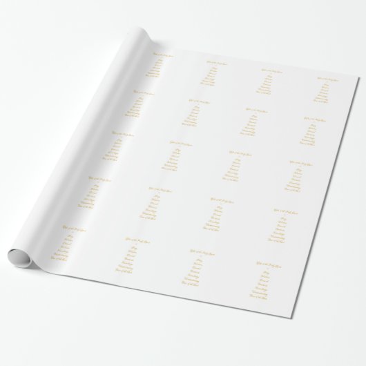 Gifts of the Heilige Geest in 3D Kijk Golden Scrip Cadeaupapier (Uitgerold)