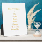 Gifts of the Heilige Geest in 3D Kijk Golden Scrip Fotoplaat (Zijkant)