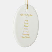 Gifts of the Heilige Geest in 3D Kijk Golden Scrip Keramisch Ornament (Rechts)