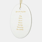 Gifts of the Heilige Geest in 3D Kijk Golden Scrip Keramisch Ornament (Links)