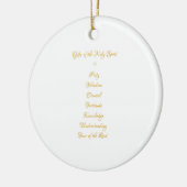 Gifts of the Heilige Geest in 3D Kijk Golden Scrip Keramisch Ornament (Links)