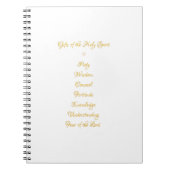 Gifts of the Heilige Geest in 3D Kijk Golden Scrip Notitieboek (Voorkant)