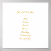 Gifts of the Heilige Geest in 3D Kijk Golden Scrip Poster (Voorkant)