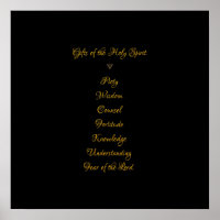 Gifts of the Heilige Geest in 3D Kijk Golden Scrip