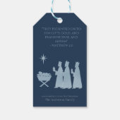 Gifts of the Magi – Three Kings Nativity Scene Cadeaulabel (Achterkant)