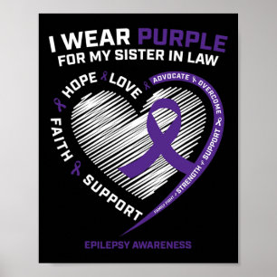 Gifts Products Women Paars zuster in Law Epilepsy Poster