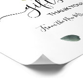 Gifts Shower Weddenschap Greenery Eucalyptus Sign Poster (Hoek)