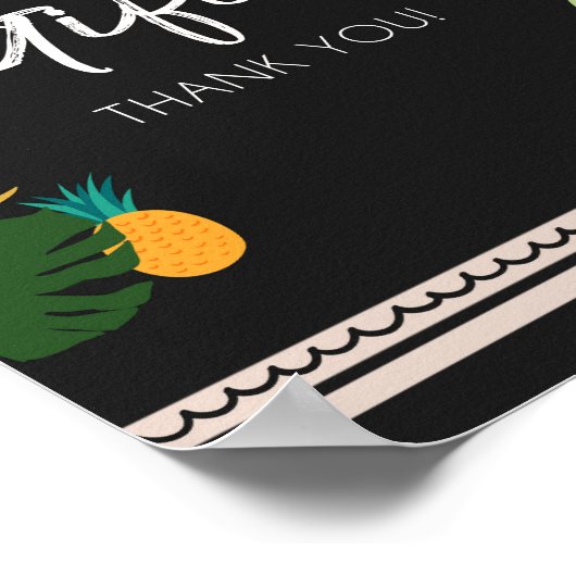 Gifts Table Luau Tropical Birthday Shower Sign Poster (Hoek)