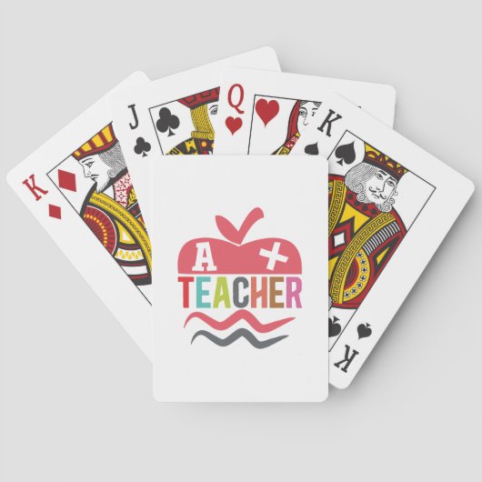 Gifts Teacher | A plus leraar Pokerkaarten (Achterkant)
