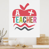 Gifts Teacher | A plus leraar Poster (Keuken)