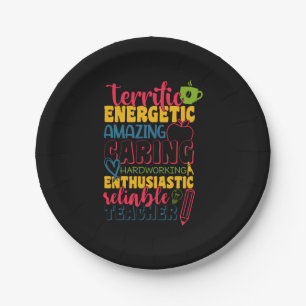 Gifts Teacher   Amazing Caring Teacher Papieren Bordje