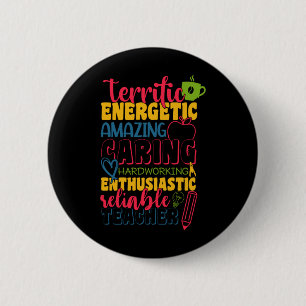 Gifts Teacher Amazing Caring Teacher Ronde Button 5,7 Cm