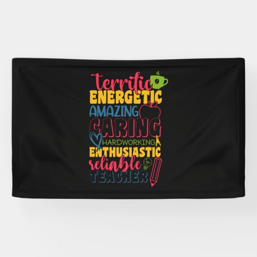 Gifts Teacher | Amazing Caring Teacher Spandoek (Horizontaal)