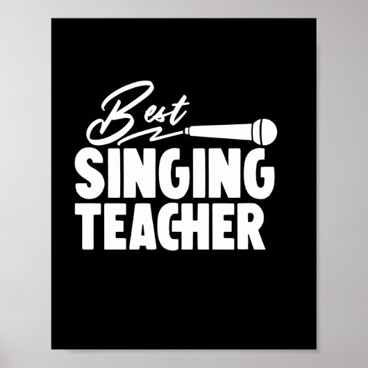 Gifts Teacher | Best Singing Teacher Poster (Voorkant)